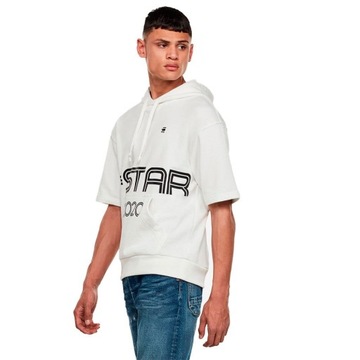 G-STAR ŚMIETANOWA BLUZA KRÓTKI RĘKAW (XL)