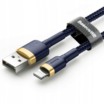 USB-КАБЕЛЬ BASEUS STRONG ДЛЯ LIGHTNING IPHONE IPAD ПЛЕТЕННЫЙ КАБЕЛЬ 2.4A 100см