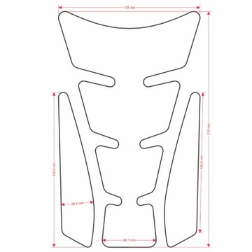 Tankpad защита бака, крышка ONEDESIGN CGSLE3RP красный черный