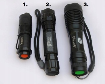 Latarka UV ultrafiolet UltraFire ZOOM +2 aku+akces