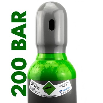 MIX BUTLA GAZOWA 200 BAR GAZ 8L (ARGON 82%+ DWUTLENEK WĘGLA CO2 18%- PEŁNA)
