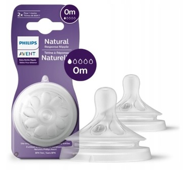 AVENT Smoczek Natural do butelki Response (1) 0m
