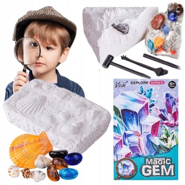 ZESTAW MAŁY ARCHEOLOG WULKAN Z WYKOPALISKIEM DINOZAURA KOPALNIA DIAMENTÓW