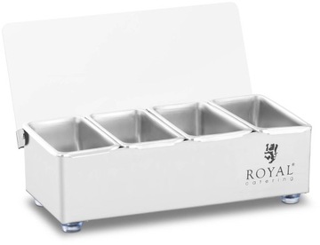 Бармен-органайзер-контейнер для аксессуаров для напитков с крышкой, 4 x 0,4 л