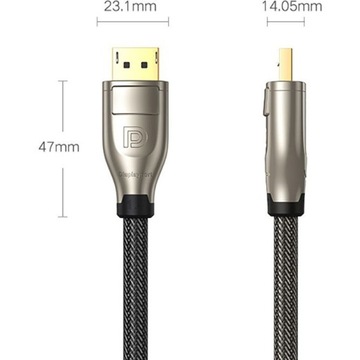 Кабель DisplayPort 1.4 Ugreen DP112, 8K 60Гц, HDR, 2м, для ТВ, ноутбука, ПК