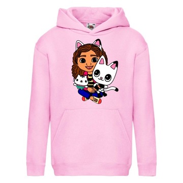 BLUZA KOCI DOMEK GABI Z KAPTUREM 128 cm 7-8 LAT