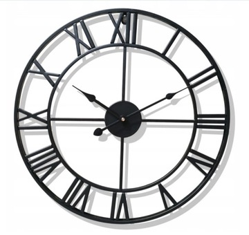 Zegar metalowy, loft 76 cm