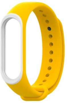 Opaska Smart Band MI BAND M4 M5 M6 ŻÓŁTY Z BIAŁY