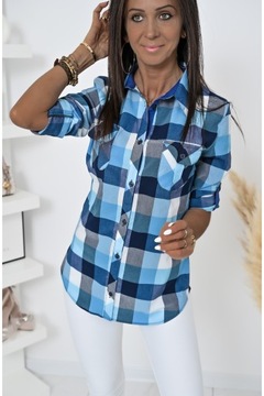 Весенняя повседневная рубашка клетчатки Несси! WZ.3 XXL