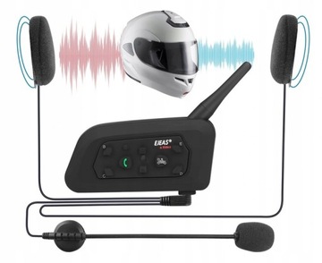 2x EJEAS V6 PRO МОТОЦИКЛСКИЙ ИНТЕРКОМ Bluetooth 5.1 ДЛЯ ШЛЕМА