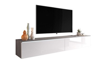 Szafka RTV wisząca LOWBOARD D 180 BODEGA / BIAŁY