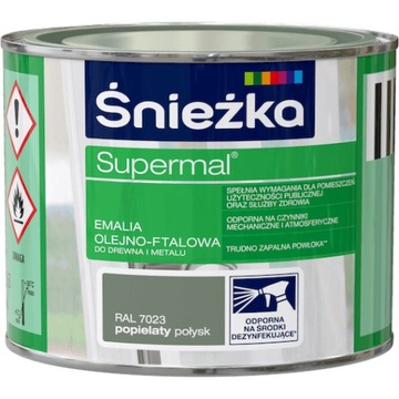 ŚNIEŻKA Supermal Emalia Olejno-ftalowa RAL7023 0,2 L