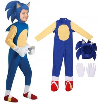 STRÓJ SONIC KOSTIUM PRZEBRANIE COSPLAY ANIME S M L