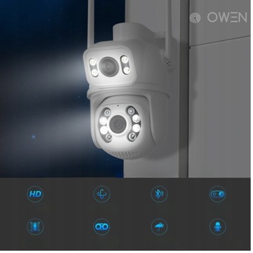 ВРАЩАЮЩАЯСЯ НАРУЖНАЯ КАМЕРА, двойной WIFI ULTRA HD, 4xZOOM, отслеживание движения