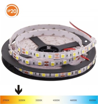TAŚMA PASEK LED 5050 MOCNA CIEPŁA 14,4W/m 3000K