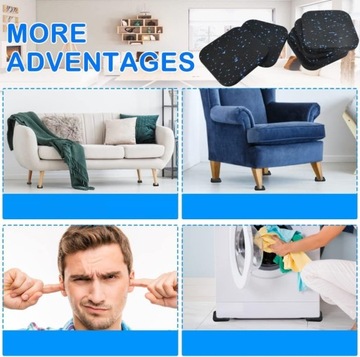 6X MATA ANTYWSTRZĄSOWA PODKŁADKI AMORTYZUJĄCE POD BIEŻNIĘ PRALKĘ SIŁOWNIA