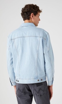 Wrangler ANTIFIT JACKET Baby Blue LUŹNA KATANA KURTKA BLUE DżINS L