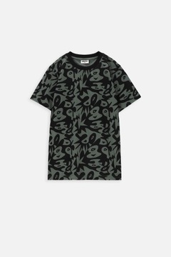 T-shirt Chłopięcy 134 Basic khaki Mokida
