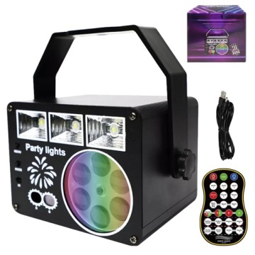 Led Rgb Diskotéková Lampa S Dálkovým Ovládáním, Otočná O 360 Stupňů Usb