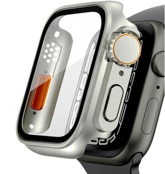 ETUI DO APPLE WATCH 4/5/6/7/8/9 SE 44 mm/ 45mm RÓŻNE KOLORY SZKŁO HARTOWANE