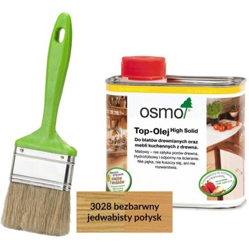 OSMO 3028 TOP OLEJ bezbarwny j. połysk z pędzlem
