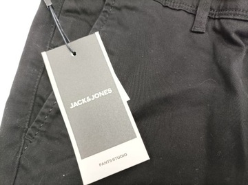 Jack&Jones JPSTMARCO JJBOWIE SA BLACK NOOS, spodnie męskie, r.33/34