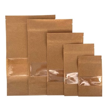 Бумажный пакет с окном Doypack с 500 мл строки 100 шт.