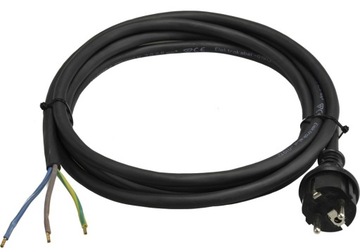 PRZEWÓD GUMOWY H05RR-F Z WTYCZKĄ 3x2,5 KABEL 1,5m