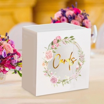 Акриловая коробочка для свадебных открыток с местом для открыток.