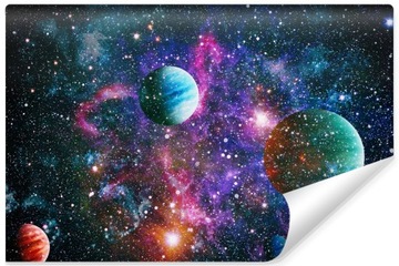 Fototapeta młodzieżowa kolorowy kosmos 3D 400x280
