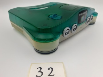 КОНСОЛЬ NINTENDO 64, ЕВРОПЕЙСКАЯ ВЕРСИЯ, ПРОЗРАЧНАЯ СИНЯЯ + ОРИГИНАЛЬНЫЕ АКСЕССУАРЫ