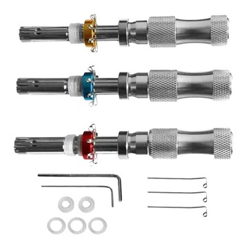 3 Pieces Tubular Lockpicking Set, 7 Pins