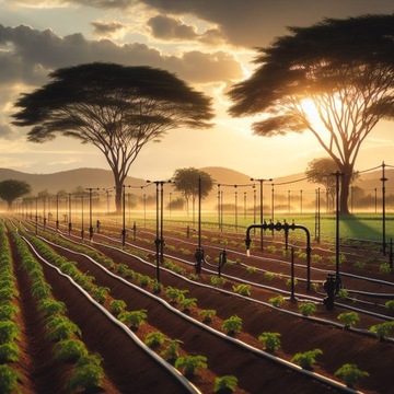 ZESTAW LINIA KROPLUJĄCA 100M NAWODNIENIE KROPELKOWE WĄŻ KROPELKUJĄCY