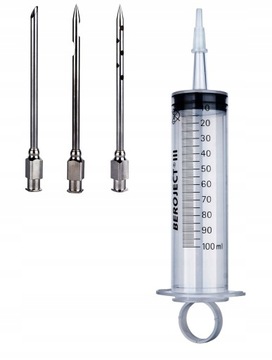 Nastrzykiwarka do mięsa strzykawka 100ml 3 igły