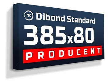 Kaseton reklamowy LED Dibond STANDARD 385x80cm