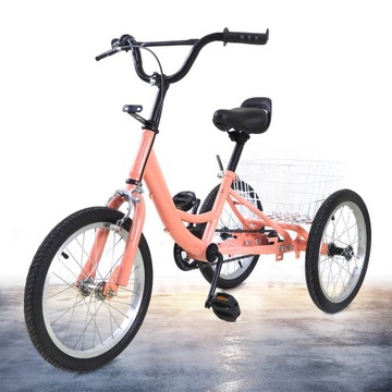 Детский трехколесный велосипед 16 дюймов оранжевый 124x51,5x79см