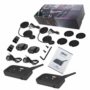EJEAS V6 PRO Bluetooth Motocykl Intercom Zestaw Słuchawkowy 6 Jeźdźców