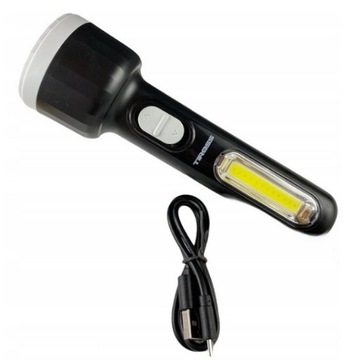 LATARKA AKUMULATOROWA Z DIODĄ LED 3 W + 2 W COB