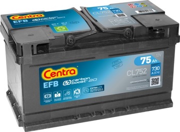 CENTRA 12 V 75 Ah 730 A EFB EL752 START-STOP