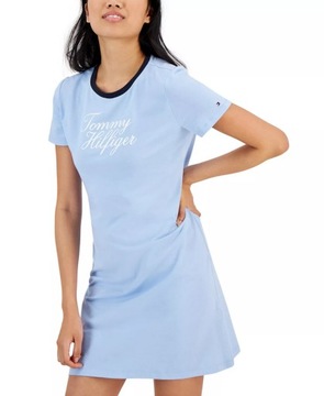 Tommy Hilfiger sukienka damska Graphic jasnoniebieska M