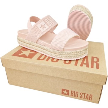 sandały damskie espadryle BIG STAR róż LL274859 39