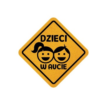 Naklejka ODBLASKOWA Dzieci w Aucie 007