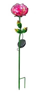 Róża dekoracja ogrodowa solar led lampka do ogrodu
