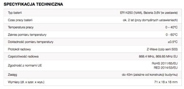 Fibaro Door/Window Sensor CZARNY