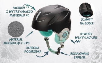 METEOR LUMI LIGHT SNOWBOARD SKIING HELMET M 55-58 см черный
