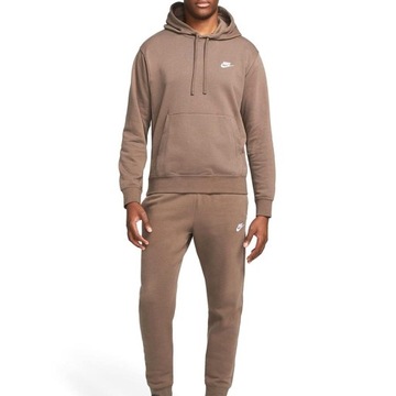 Nike brązowy komplet dresowy męski spodnie bluza CZ7857-004 L