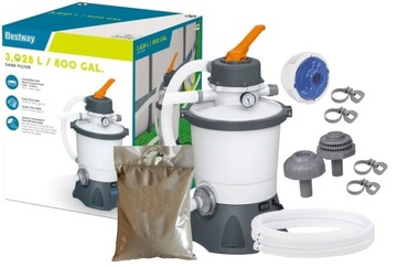 BESTWAY 58515 POMPA PIASKOWA 3028 L/H + PIASEK 10 kg