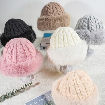 ШАПКА ЖЕНСКАЯ ЗИМНЯЯ, СТИЛЬНАЯ, МОДНАЯ, Элегантная, ТЕПЛАЯ, ИСКУССТВЕННЫЙ МЕХ, ЦВЕТ