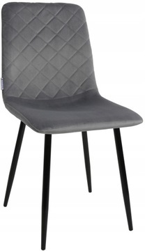 Krzesło Dankor Design Vita welur szary velvet
