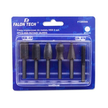 НАБОР КОНЦЕВЫХ ФРЕЗ ДЛЯ НАПИЛЬНИКОВ ПО МЕТАЛЛУ 6 шт HSS